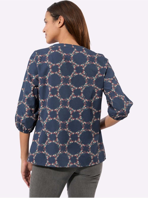 Chemisier En Coton Coupe En A Affinante - Taille Standard - Witt - Kiabi Chemisier En Coton Coupe En A Affinante - Taille Standard - Witt - Kiabi