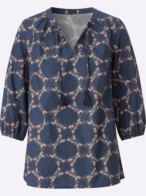 Chemisier En Coton Coupe En A Affinante - Taille Standard - Witt - Kiabi Chemisier En Coton Coupe En A Affinante - Taille Standard - Witt - Kiabi