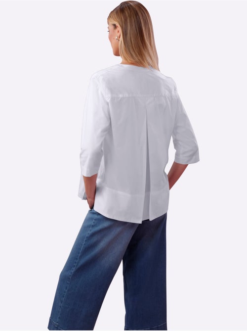 Chemisier En Coton Coupe Moderne - Taille Standard - Helline - Kiabi Chemisier En Coton Coupe Moderne - Taille Standard - Helline - Kiabi