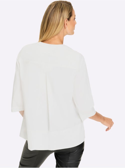 Chemisier En Coton Coupe Moderne - Taille Standard - Helline - Kiabi Chemisier En Coton Coupe Moderne - Taille Standard - Helline - Kiabi