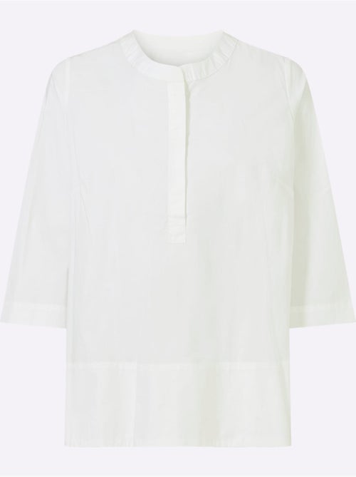 Chemisier En Coton Coupe Moderne - Taille Standard - Helline - Kiabi Chemisier En Coton Coupe Moderne - Taille Standard - Helline - Kiabi