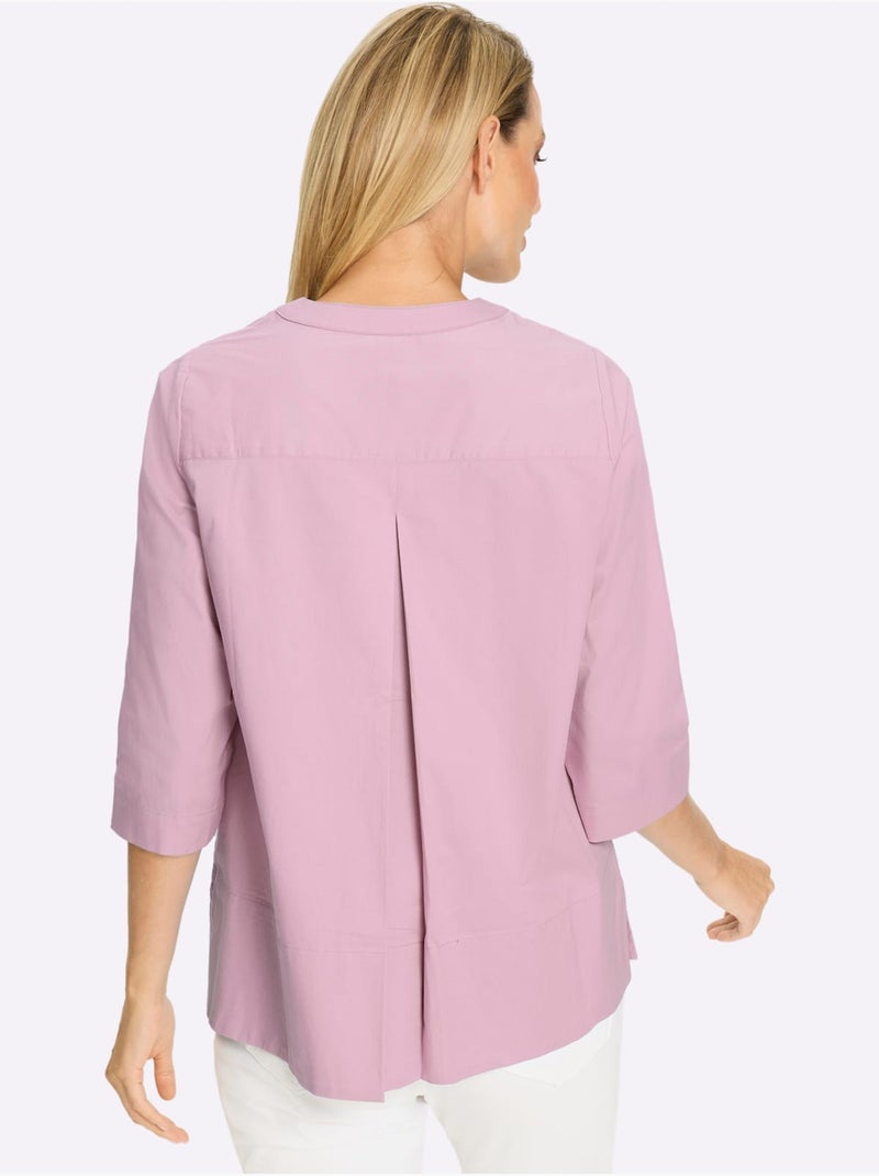 Chemisier En Coton Coupe Moderne - Taille Standard - Helline Rose - Kiabi