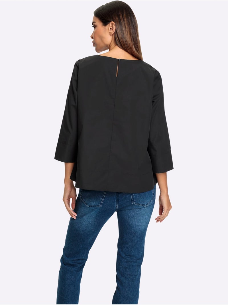 Chemisier En Coton Facile à Assortir - Taille Standard - Helline Noir - Kiabi