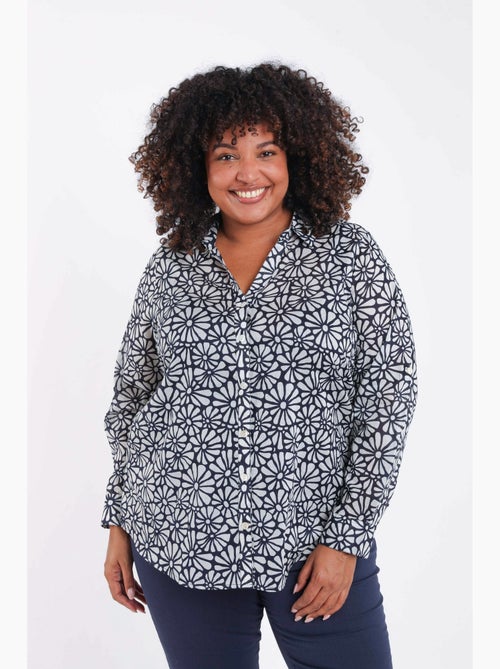 Chemisier en coton imprimé fleuri PAPRIKA - Kiabi
