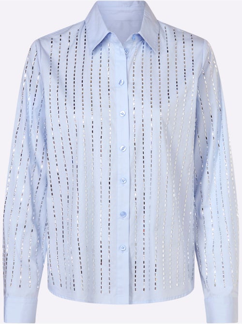 Chemisier En Coton Jolies Pierres Brillantes Fantaisie - Taille Standard - helline - Kiabi