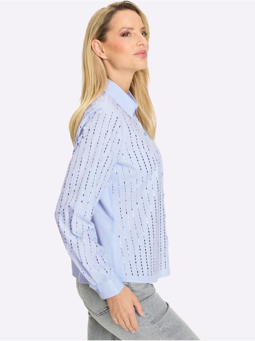 Chemisier En Coton Jolies Pierres Brillantes Fantaisie - Taille Standard - helline - Kiabi