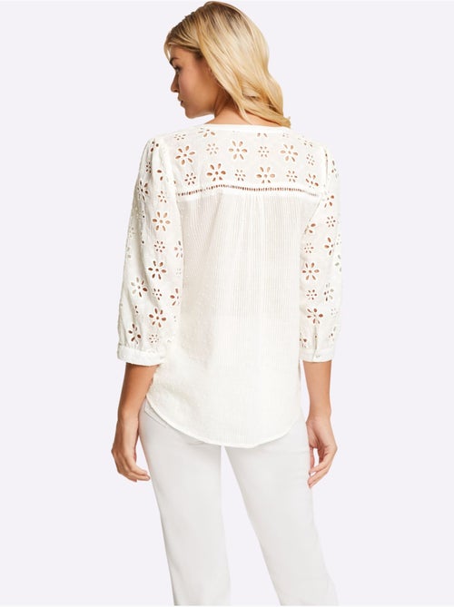 Chemisier En Coton Look Tendance Avec Ourlet Arrondi - Taille Standard - helline - Kiabi