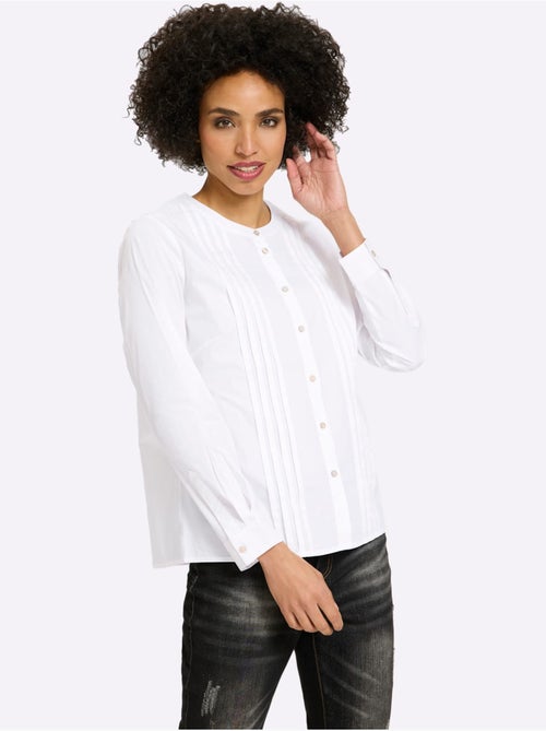 Chemisier En Coton Nervures Affinantes - Taille Standard - Helline - Kiabi Chemisier En Coton Nervures Affinantes - Taille Standard - Helline - Kiabi