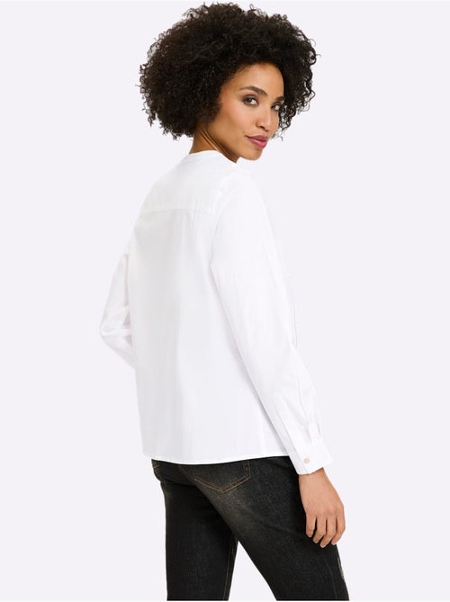 Chemisier En Coton Nervures Affinantes - Taille Standard - Helline - Kiabi Chemisier En Coton Nervures Affinantes - Taille Standard - Helline - Kiabi