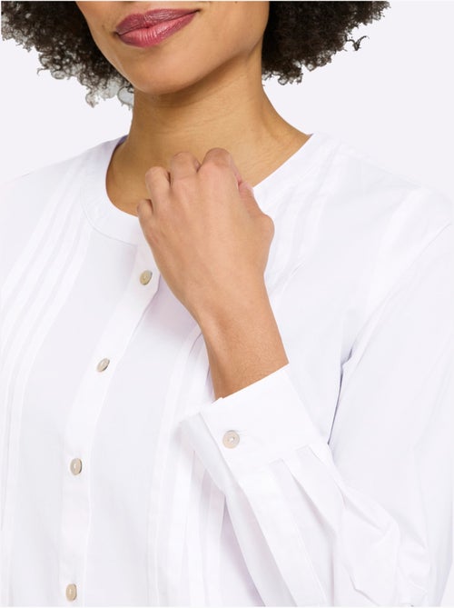 Chemisier En Coton Nervures Affinantes - Taille Standard - Helline - Kiabi Chemisier En Coton Nervures Affinantes - Taille Standard - Helline - Kiabi