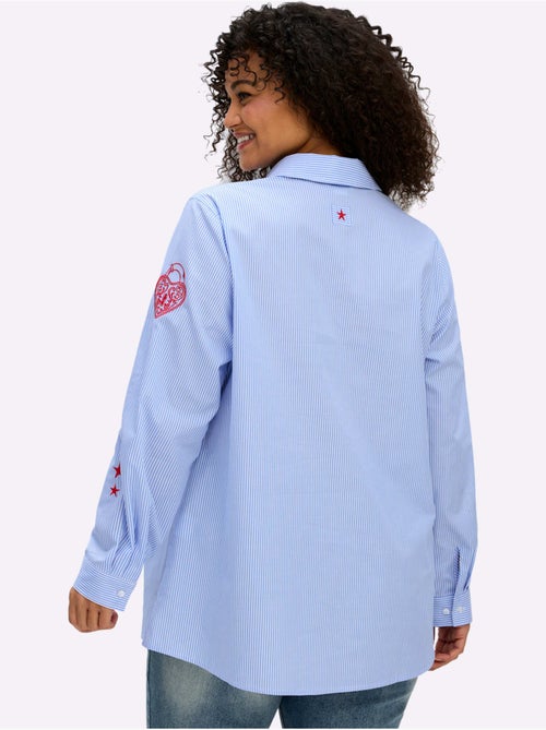 Chemisier En Coton Ourlet Arrondi - Taille Standard - Sheego - Kiabi