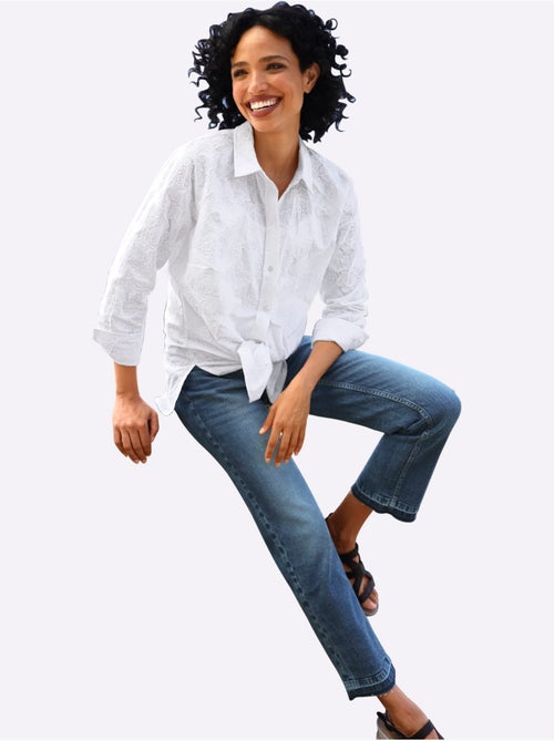 Chemisier En Coton Pur Coton - Taille Standard - Helline - Kiabi Chemisier En Coton Pur Coton - Taille Standard - Helline - Kiabi