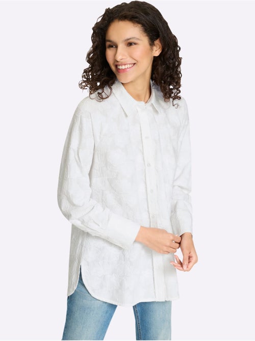 Chemisier En Coton Pur Coton - Taille Standard - Helline - Kiabi Chemisier En Coton Pur Coton - Taille Standard - Helline - Kiabi
