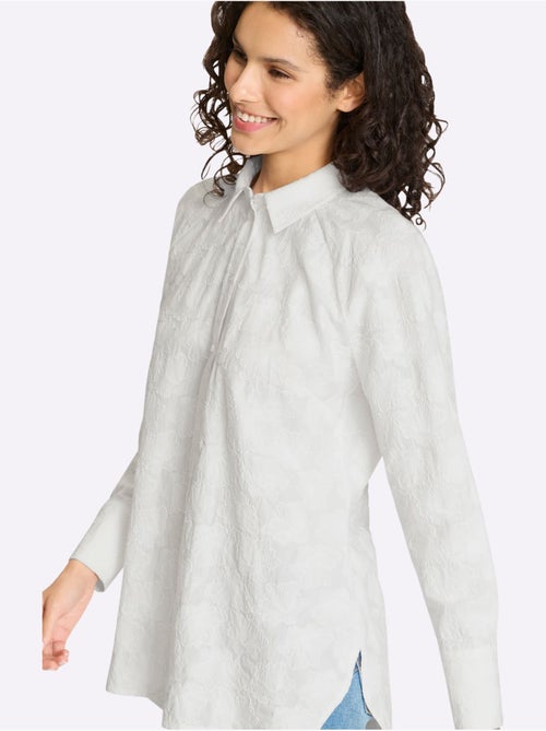Chemisier En Coton Pur Coton - Taille Standard - Helline - Kiabi Chemisier En Coton Pur Coton - Taille Standard - Helline - Kiabi