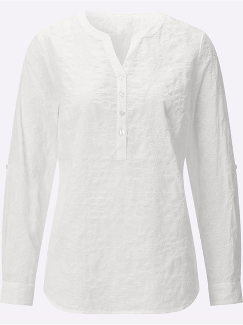 Chemisier En Coton Pur Coton - Taille Standard - Witt - Kiabi Chemisier En Coton Pur Coton - Taille Standard - Witt - Kiabi