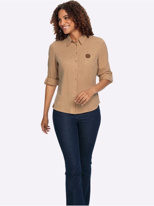 Chemisier En Coton Pur Coton - Taille Standard - Witt - Kiabi Chemisier En Coton Pur Coton - Taille Standard - Witt - Kiabi