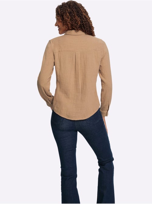 Chemisier En Coton Pur Coton - Taille Standard - Witt - Kiabi Chemisier En Coton Pur Coton - Taille Standard - Witt - Kiabi