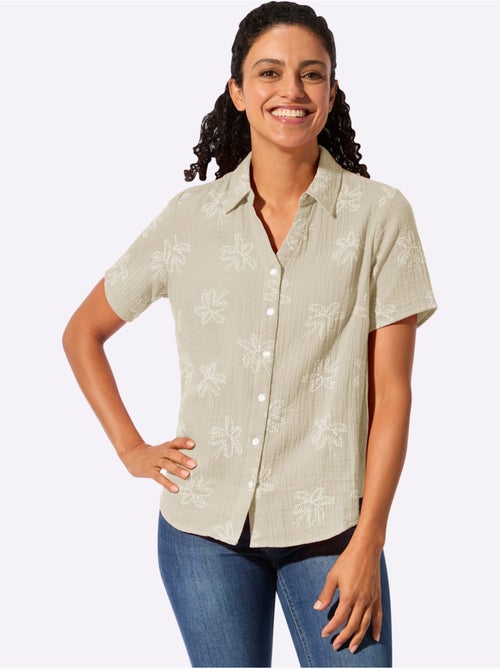 Chemisier En Coton Pur Coton - Taille Standard - Witt - Kiabi Chemisier En Coton Pur Coton - Taille Standard - Witt - Kiabi