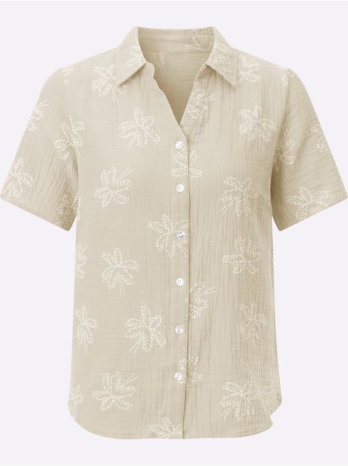 Chemisier En Coton Pur Coton - Taille Standard - Witt - Kiabi Chemisier En Coton Pur Coton - Taille Standard - Witt - Kiabi