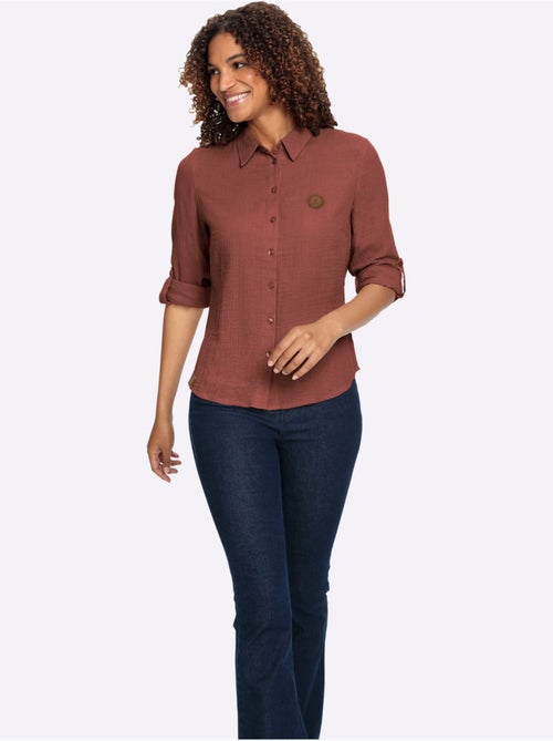 Chemisier En Coton Pur Coton - Taille Standard - Witt - Kiabi Chemisier En Coton Pur Coton - Taille Standard - Witt - Kiabi