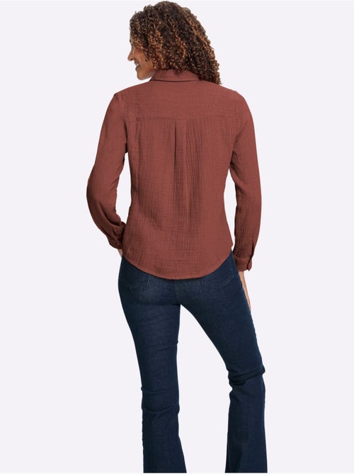Chemisier En Coton Pur Coton - Taille Standard - Witt - Kiabi Chemisier En Coton Pur Coton - Taille Standard - Witt - Kiabi