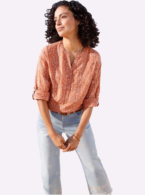 Chemisier En Coton Pur Coton - Taille Standard - Witt - Kiabi Chemisier En Coton Pur Coton - Taille Standard - Witt - Kiabi