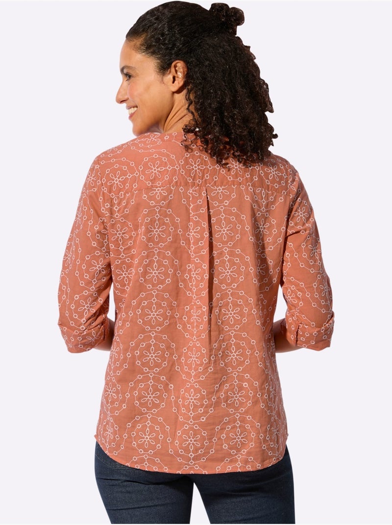 Chemisier En Coton Pur Coton - Taille Standard - Witt Orange - Kiabi