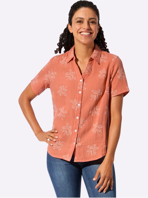 Chemisier En Coton Pur Coton - Taille Standard - Witt - Kiabi Chemisier En Coton Pur Coton - Taille Standard - Witt - Kiabi