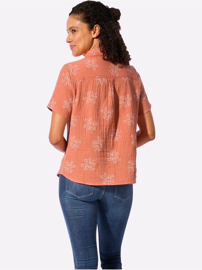 Chemisier En Coton Pur Coton - Taille Standard - Witt Orange - Kiabi