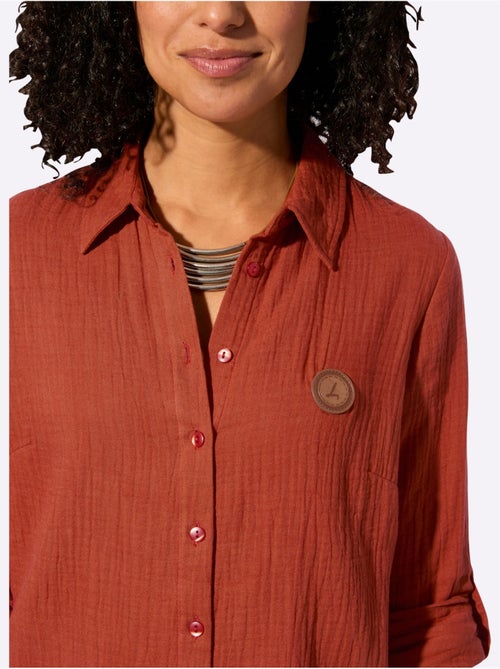 Chemisier En Coton Pur Coton - Taille Standard - Witt - Kiabi Chemisier En Coton Pur Coton - Taille Standard - Witt - Kiabi