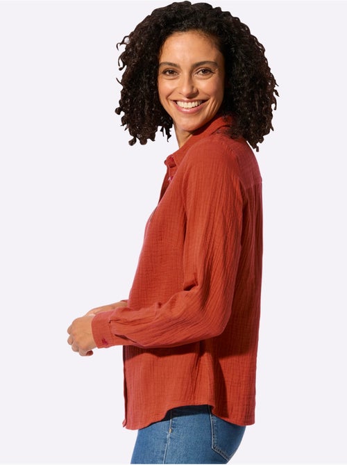 Chemisier En Coton Pur Coton - Taille Standard - Witt - Kiabi Chemisier En Coton Pur Coton - Taille Standard - Witt - Kiabi