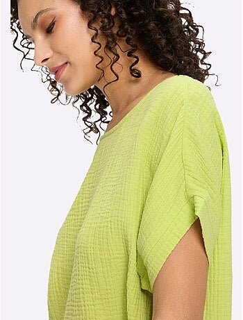 Chemisier En Coton Qualité Mousseline - Taille Standard - Helline