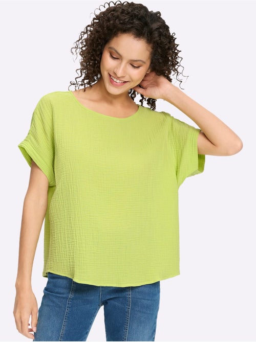 Chemisier En Coton Qualité Mousseline - Taille Standard - Helline - Kiabi Chemisier En Coton Qualité Mousseline - Taille Standard - Helline - Kiabi