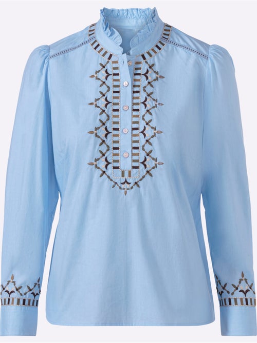 Chemisier En Coton Qualité Popeline - Taille Standard - Witt - Kiabi Chemisier En Coton Qualité Popeline - Taille Standard - Witt - Kiabi