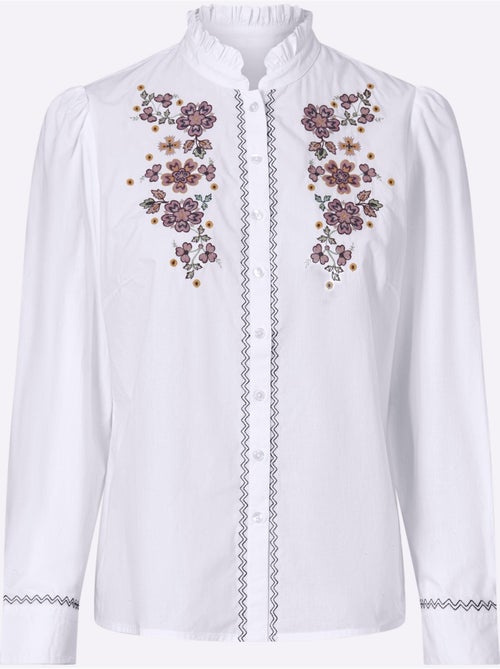 Chemisier En Coton Qualité Popeline - Taille Standard - Witt - Kiabi Chemisier En Coton Qualité Popeline - Taille Standard - Witt - Kiabi
