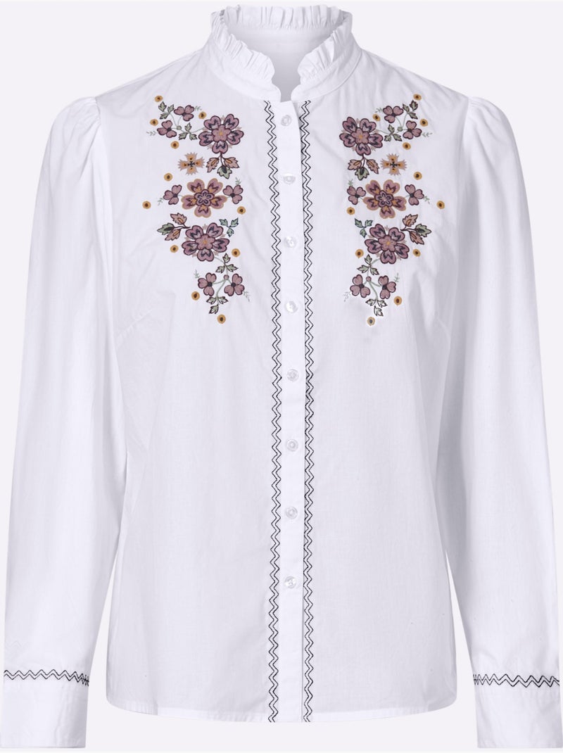 Chemisier En Coton Qualité Popeline - Taille Standard - Witt Ecru - Kiabi