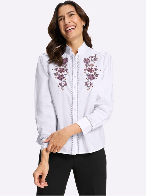 Chemisier En Coton Qualité Popeline - Taille Standard - Witt - Kiabi Chemisier En Coton Qualité Popeline - Taille Standard - Witt - Kiabi