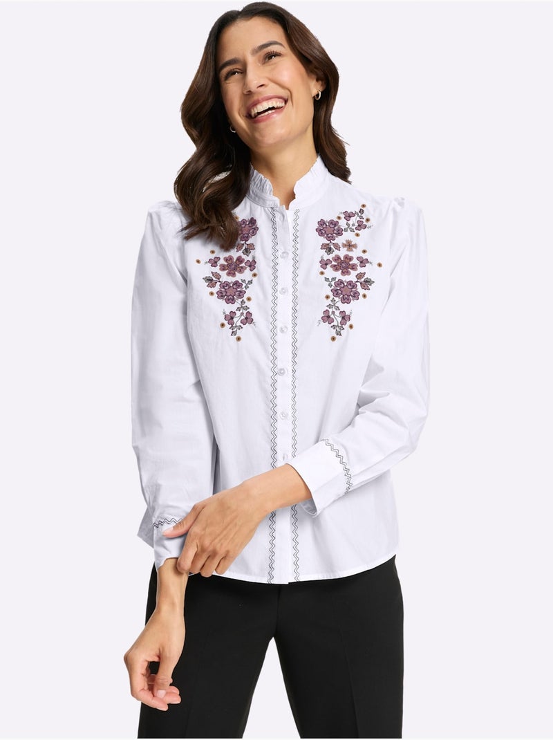 Chemisier En Coton Qualité Popeline - Taille Standard - Witt Ecru - Kiabi