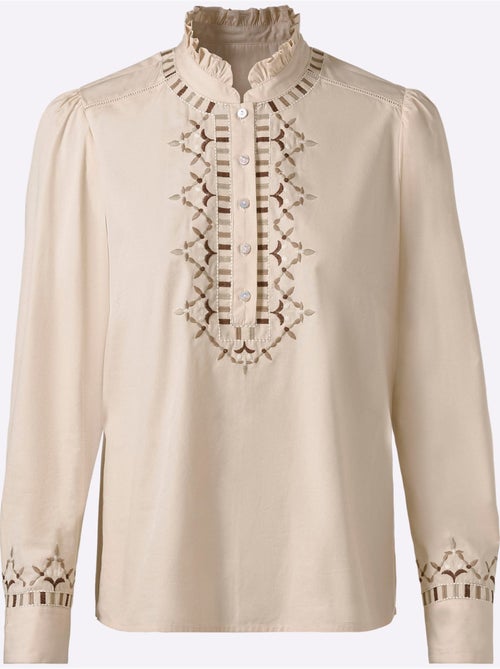 Chemisier En Coton Qualité Popeline - Taille Standard - Witt - Kiabi Chemisier En Coton Qualité Popeline - Taille Standard - Witt - Kiabi