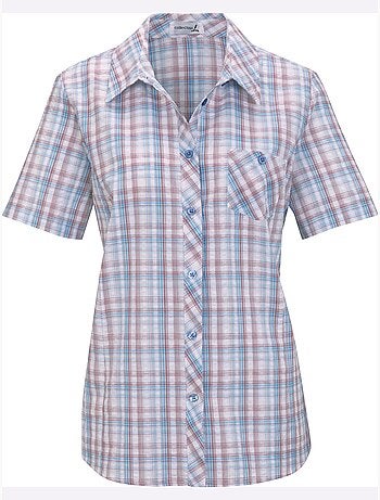 Chemisier En Coton Qualité Seersucker - Taille Standard - Moda Vilona
