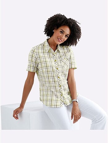 Chemisier En Coton Qualité Seersucker - Taille Standard - Moda Vilona