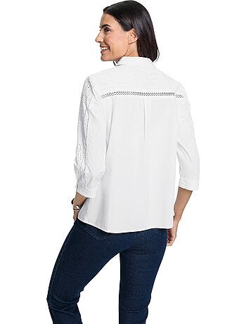 Chemisier En Coton Superbe Broderie De Madère - Taille Standard - Witt