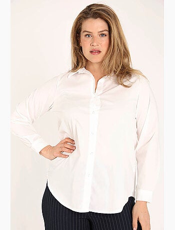 Chemisier en coton uni PAPRIKA