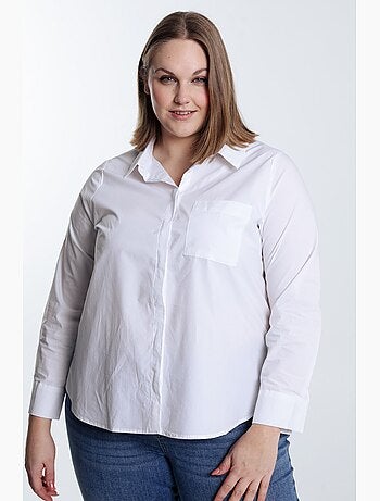 Chemisier en coton uni PAPRIKA