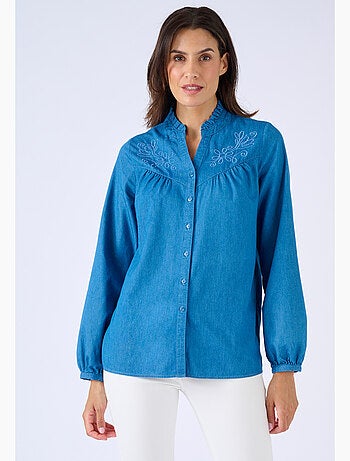 Chemisier en denim brodé - Damart