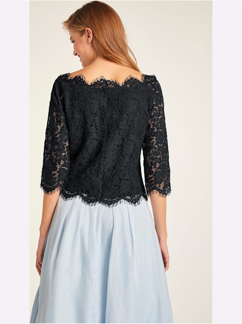 Chemisier En Dentelle - Taille Standard - Helline Noir - Kiabi