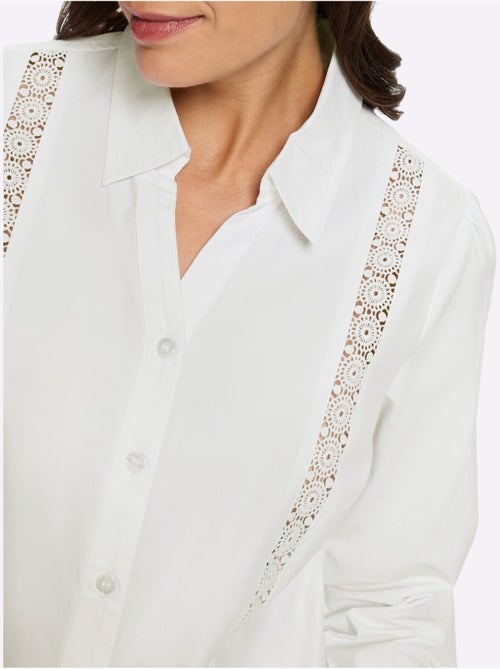Chemisier en dentelle 50% coton - taille standard - witt - Kiabi Chemisier en dentelle 50% coton - taille standard - witt - Kiabi