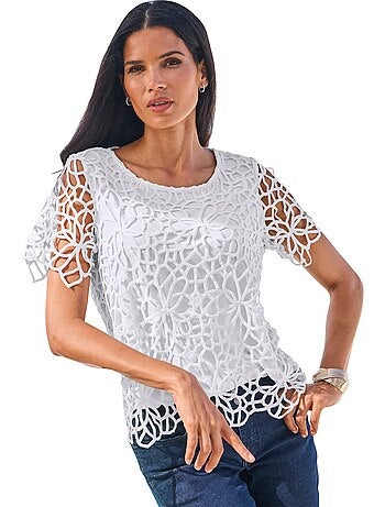 Chemisier En Dentelle Dentelle Florale - Taille Standard - helline