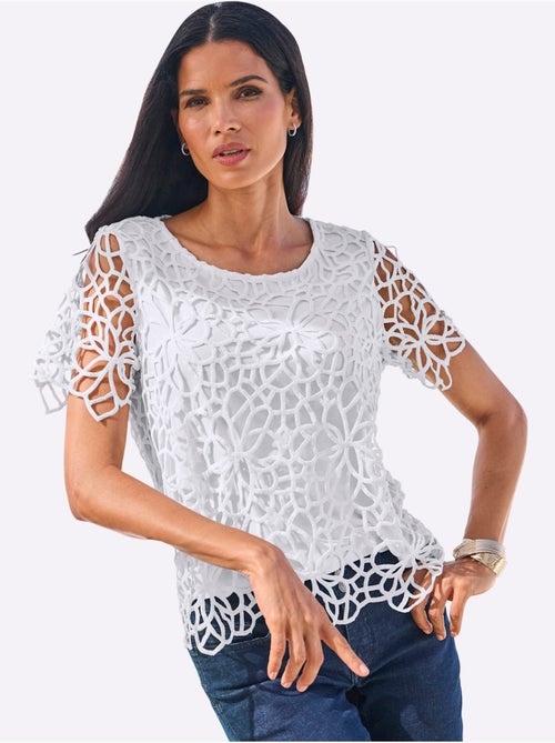 Chemisier En Dentelle Dentelle Florale - Taille Standard - helline - Kiabi