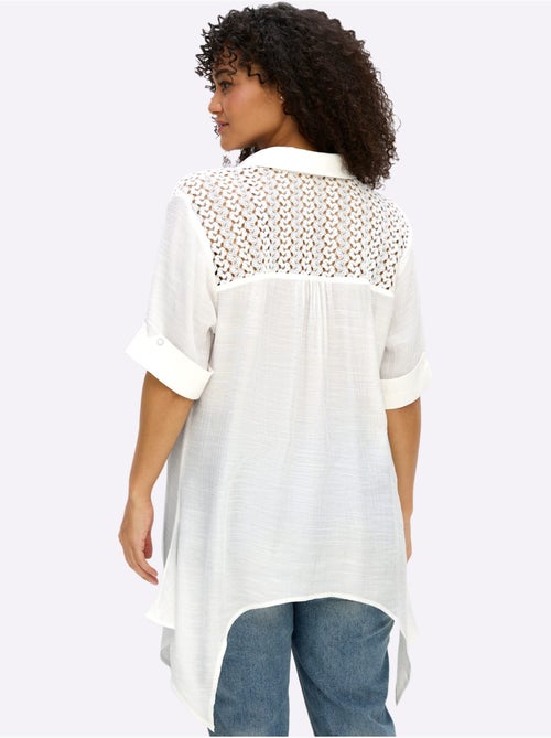 Chemisier En Dentelle Empiècement En Dentelle - Taille Standard - Sheego - Kiabi